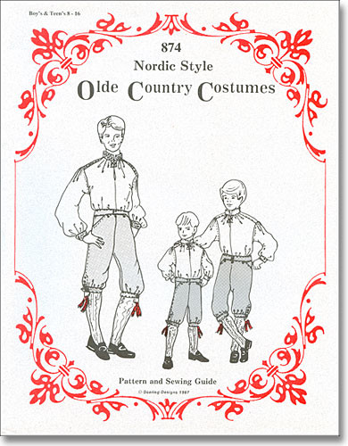 Boy's Shirt and Knickers Pattern #874 Sizes 8-16