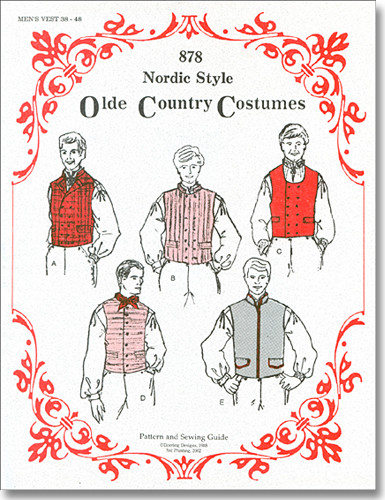 Men's Nordic Vest Pattern #878 Sizes 38-48