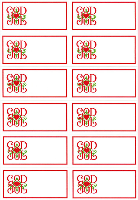 God Jul Gift Labels