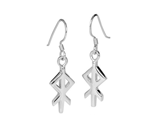 Sterling Rune Earrings - Heart