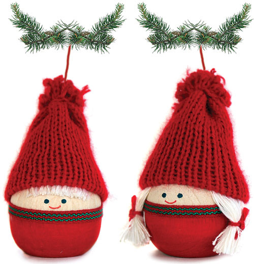 Roly-poly Tomtar Ornaments