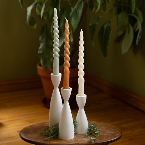 Natural Wood Candlesticks