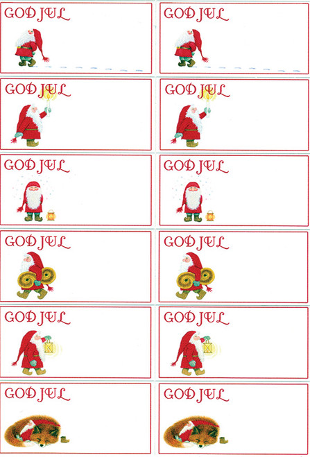 Tomte Antics Gift Labels 