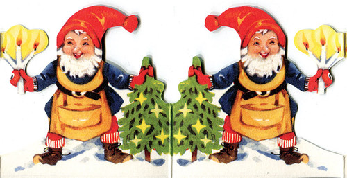 Tomte with Candle & Tree Julrader