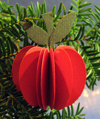 Proongily Die-Cut Apple Ornaments