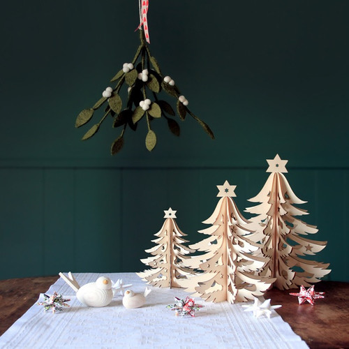Laser-Cut Wood Tree