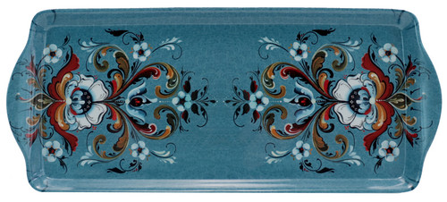 Blue Rosemaling Tray