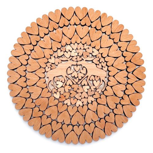 Moose in Hearts Trivet