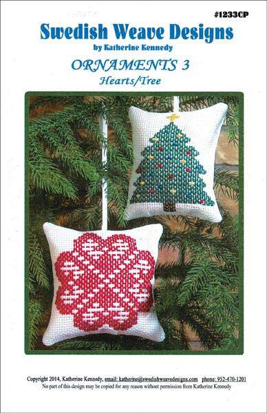 Swedish Weaving Hearts and Tree Ornaments Chart Pack