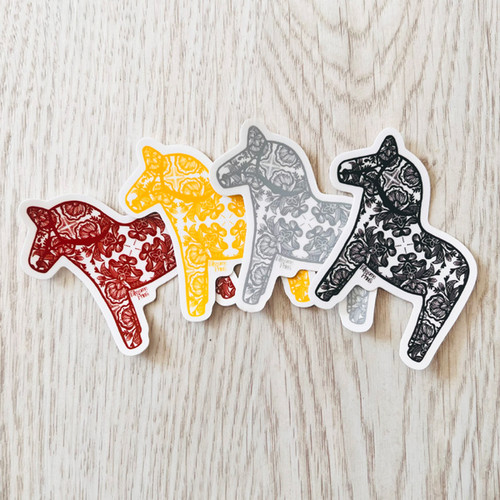 Dala Horse Stickers 4 Pack 