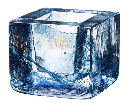 Kosta Boda Brick Votive - Blue