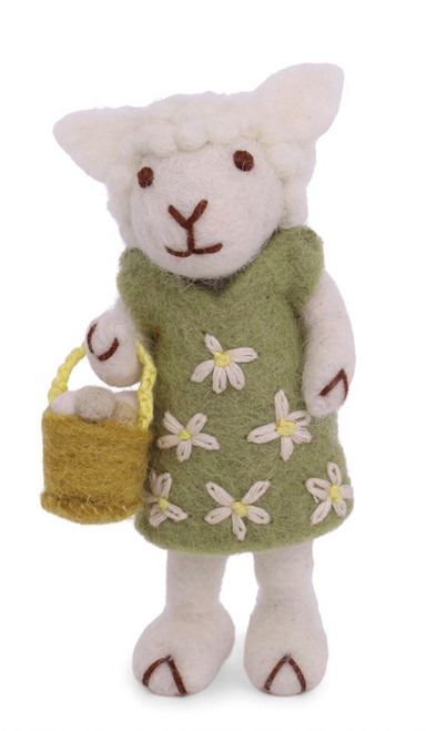 Small Lamb with Easter Basket