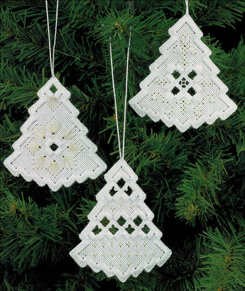 Hardanger Trees Ornament Kit