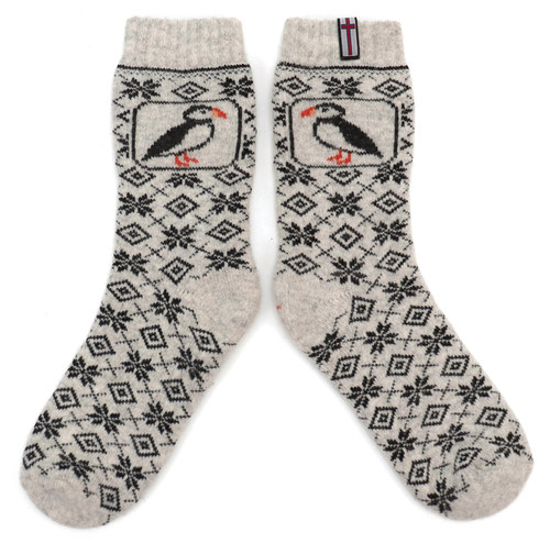 Wool Puffin Socks
