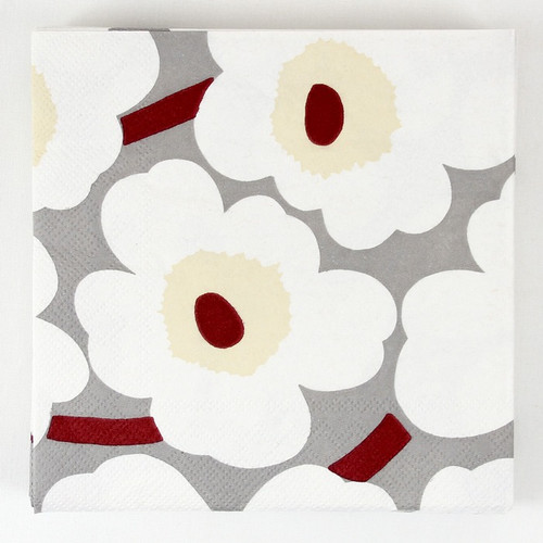 Marimekko Gray & Cream Unikko Napkins