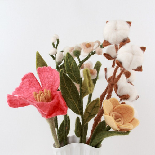 Felt Flowers and Foliage