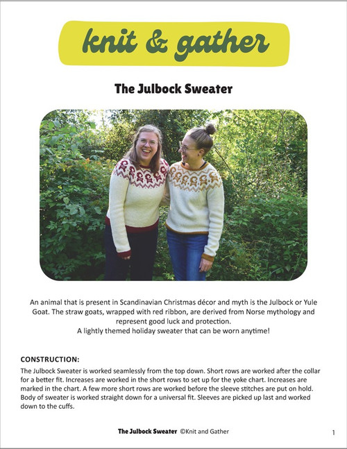 Julbock Sweater Pattern - PDF Download