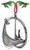 Oval Oseberg Viking Ship Pewter Ornament
