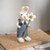 Small Bunny with Blue Bibs & Flower