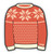 Norwegian Sweater Sticker - Red