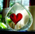 Mats Jonasson Heart Crystal Block