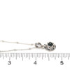 Deep Blue Ancient Roman Glass Disk Necklace on ruler for size reference.