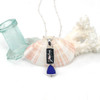 Cobalt Sea Glass and Midnight Blue Ancient Roman Glass Necklace