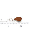 Honey Amber Sea Glass Single Bezel Necklace on ruler for size reference.