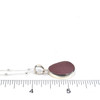 Lavender Ice Sea Glass Single Bezel Necklace on ruler for size reference.