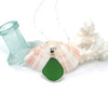 Green Sea Glass Single Bezel Necklace
