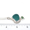 Aqua Allure and Seafoam Sea Glass Enchanted Cove Double Necklace on ruler for size reference.