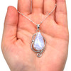 Lace Agate Mystic Current Necklace on model for color reference.