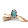 Aqua Sea Glass Enchanted Cove Ring - Size 9