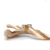Honey Amber Sea Glass Stack Ring- Size 6