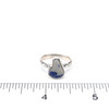 Blue and White Sea Pottery Stack Ring- Size 6 on ruler for size reference.