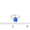Cobalt Sea Glass Stack Ring - Size 7 on ruler for size reference.