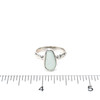 Seafoam Sea Glass Stack Ring - Size 7 on ruler for size reference.