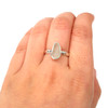 Seafoam Sea Glass Stack Ring - Size 7 on model for color reference.