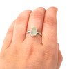 Seafoam Sea Glass Stack Ring - Size 8 on model for color reference.