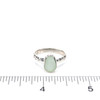 Seafoam Sea Glass Stack Ring - Size 8 on ruler for size reference.