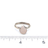 Pink Blush Sea Glass Stack Ring - Size 8 on ruler for size reference.