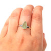 Seafoam Sea Glass Stack Ring - Size 10 on model for color reference.