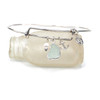 Seafoam Sea Glass Adjustable Anchor Charm Bangle Bracelet