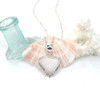 White Milk Glass Beaded Rope Necklace