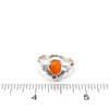 Orange Embossed Sea Glass Spider Ring - Size 9