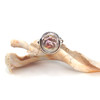 Purple Shimmer Coin Pearl Double Bezel Split Band Ring - Size 9