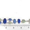 Cornflower and Seafoam Multistone Sea Glass Toggle Bracelet toggle detail