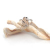 Pink Petal Sea Glass Lily Ring - Size 9