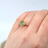 Satellite Sea Glass Engagement Ring side view hand