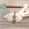 Insta Sale Green Sea Glass Tiny Turtle Drop Necklace - MM